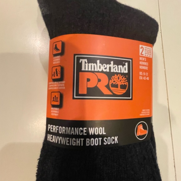 Men’s Timberland PRO Performance Wool Heavyweight Work Boot Socks (2 Pack) - Picture 2 of 3